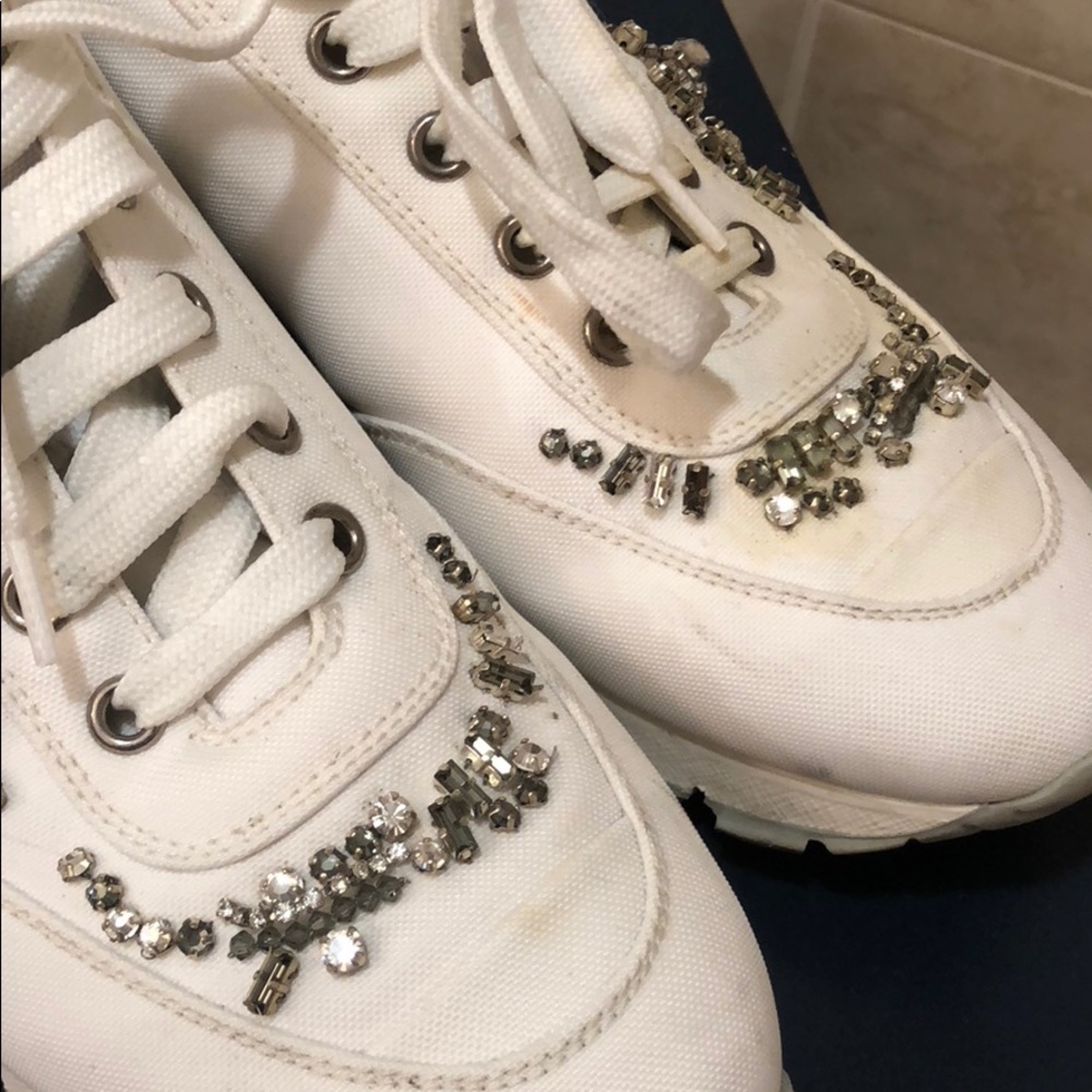 Prada women white sneakers size 37 - Picture 8 of 8